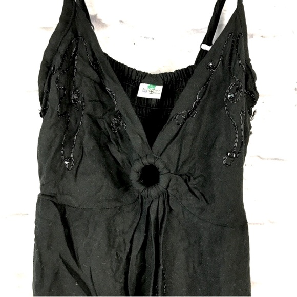 NWOT‎ Beaded and Sequined Strap Midi Sundress Coverup Island Planet - Picture 2 of 9